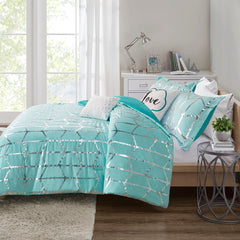 Twin/Twin XL Metallic Printed Comforter Set