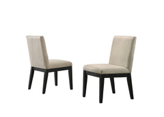 Jasper Set of 2 Beige Contemporary Fabric 19" Dining Chair