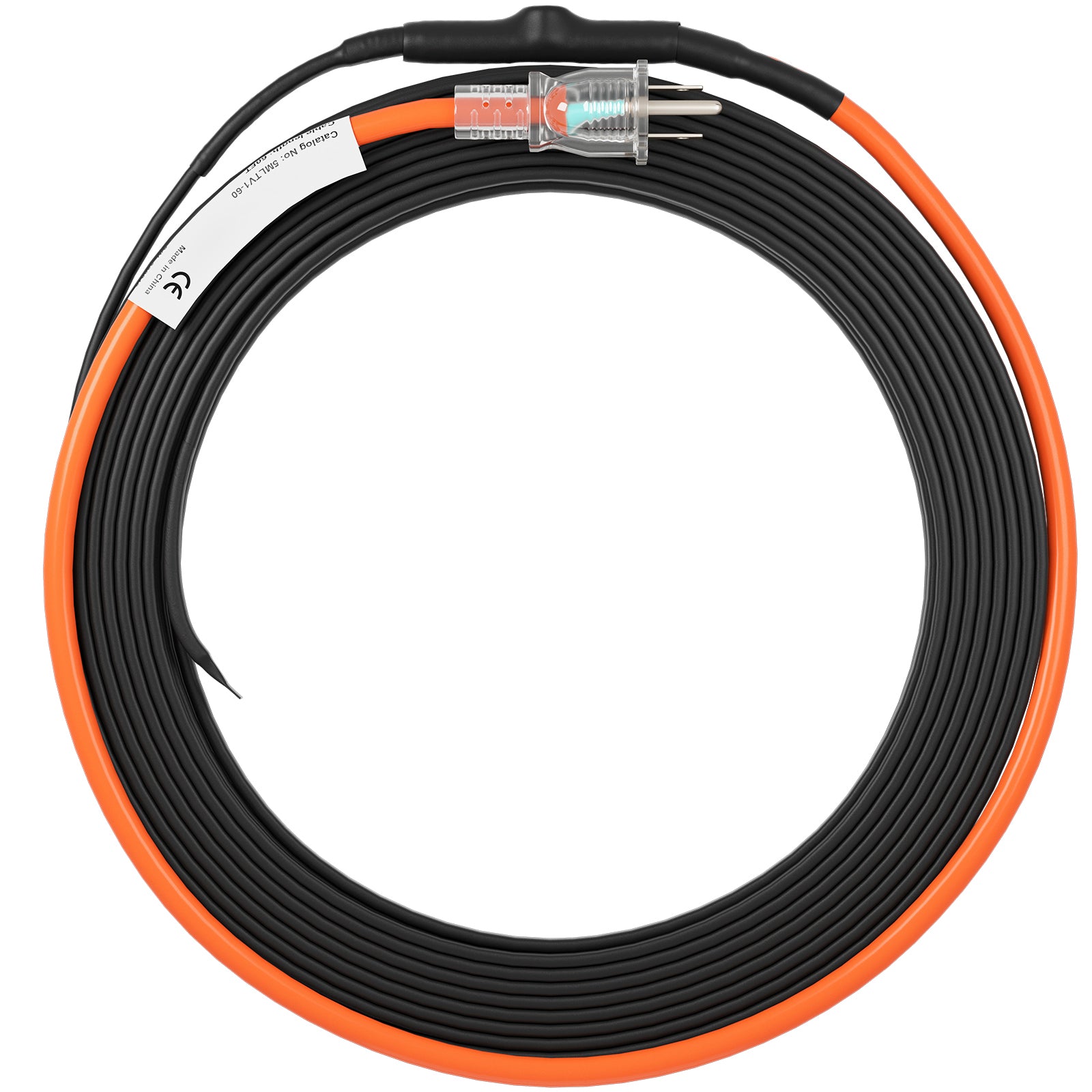 Self-Regulating Pipe Heating Cable, 60-feet 5W/ft Heat Tape for Pipes Freeze Protection, Protects PVC Hose, Metal and Plastic Pipe from Freezing, 120V