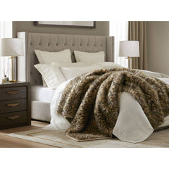 1-Piece 60x80" Faux Fur Throw Blanket,Leopard