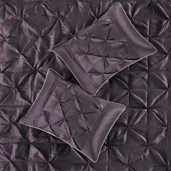 7 Piece Tufted Comforter Set Plum Cal King