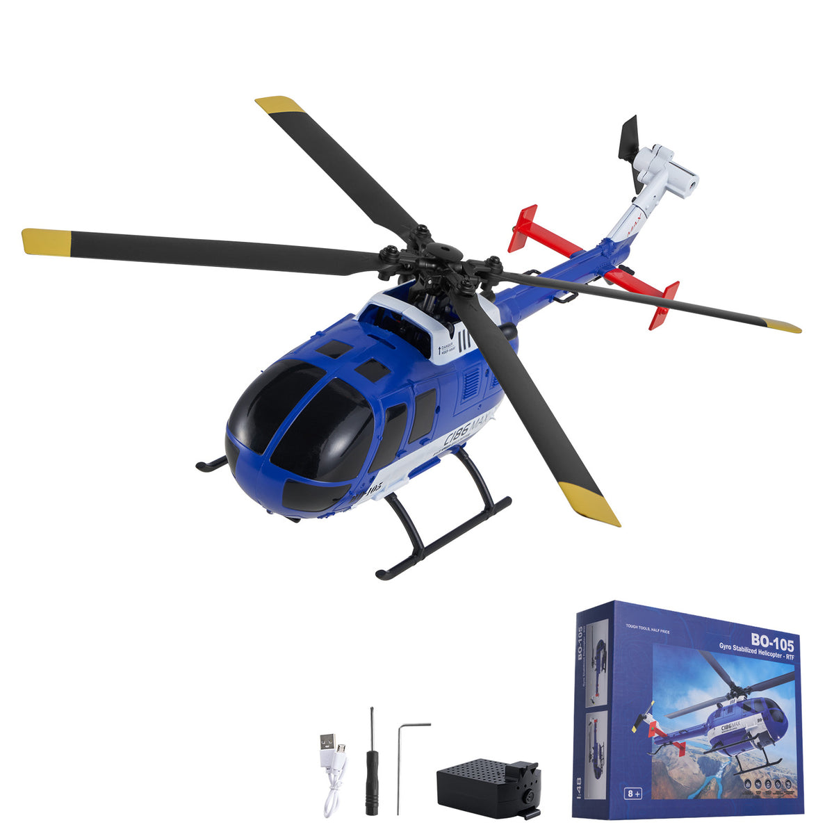 RC Helicopter 4 Channel Remote Control Aircraft Toy 6-Axis Gyro Kids Present