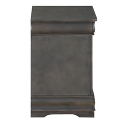 1pc Traditional Classic Gray Finish 2-Drawers Nightstand Wooden Bedroom Furniture