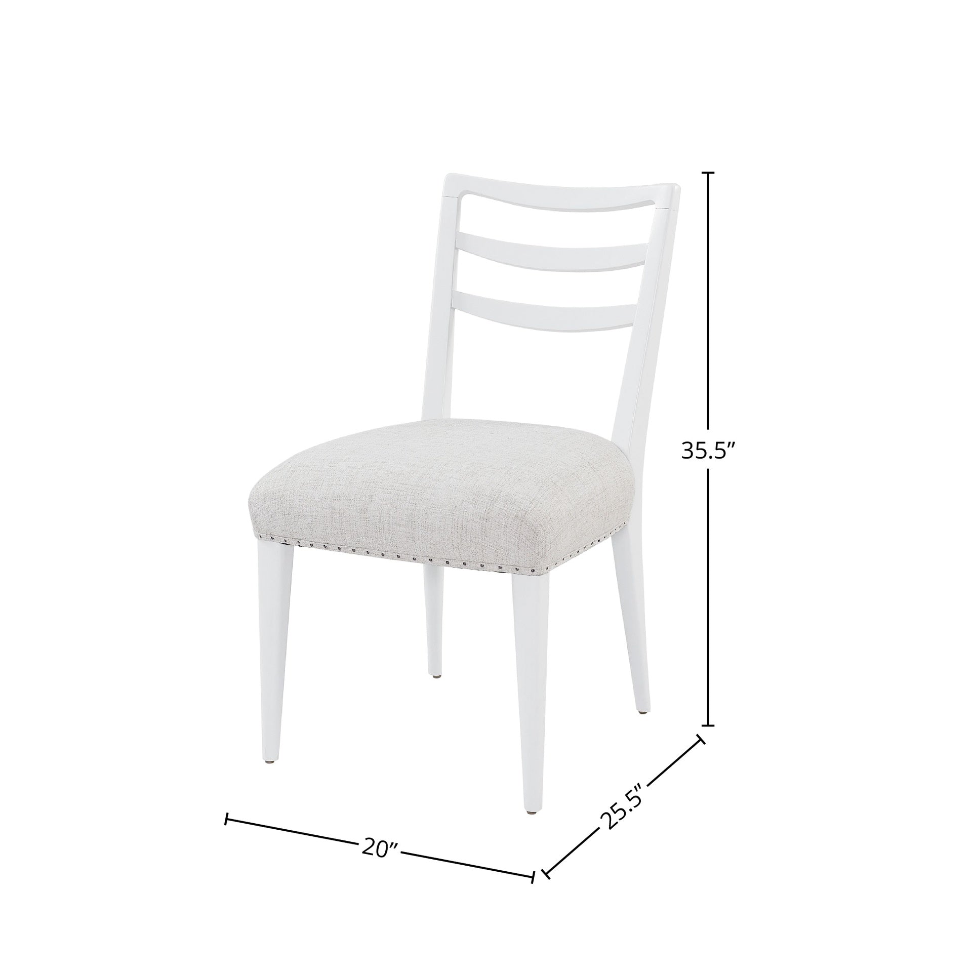 Ladderback Side Dining Chair is Ocean Colored Finish Set of 2