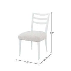 Ladderback Side Dining Chair is Ocean Colored Finish Set of 2