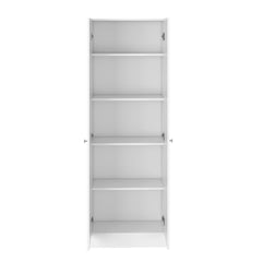 Multistorage Cabinet 71" H, Two Doors, Five Internal Shelves, White