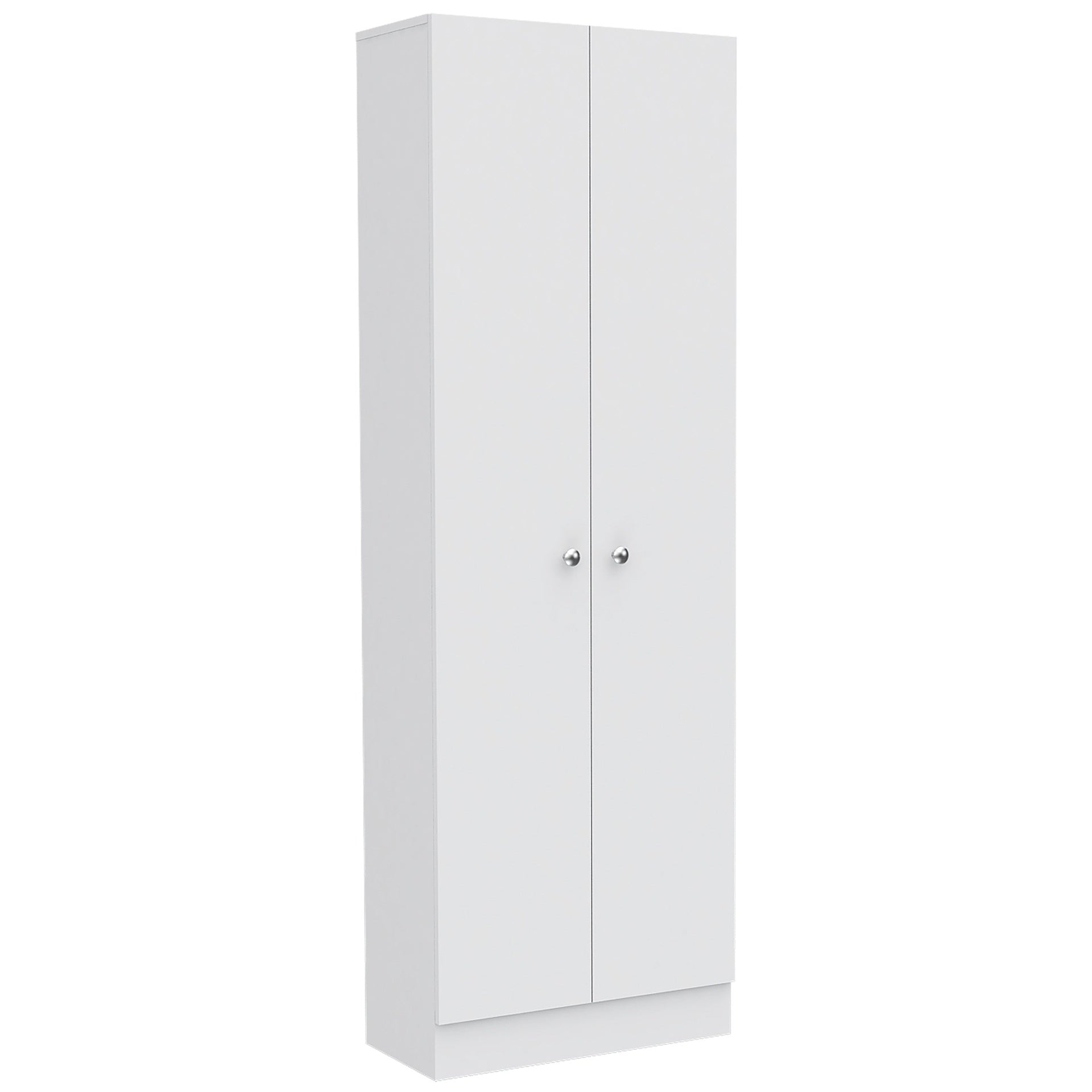 Multistorage Cabinet 71" H, Two Doors, Five Internal Shelves, White