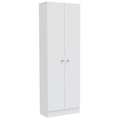 Multistorage Cabinet 71" H, Two Doors, Five Internal Shelves, White
