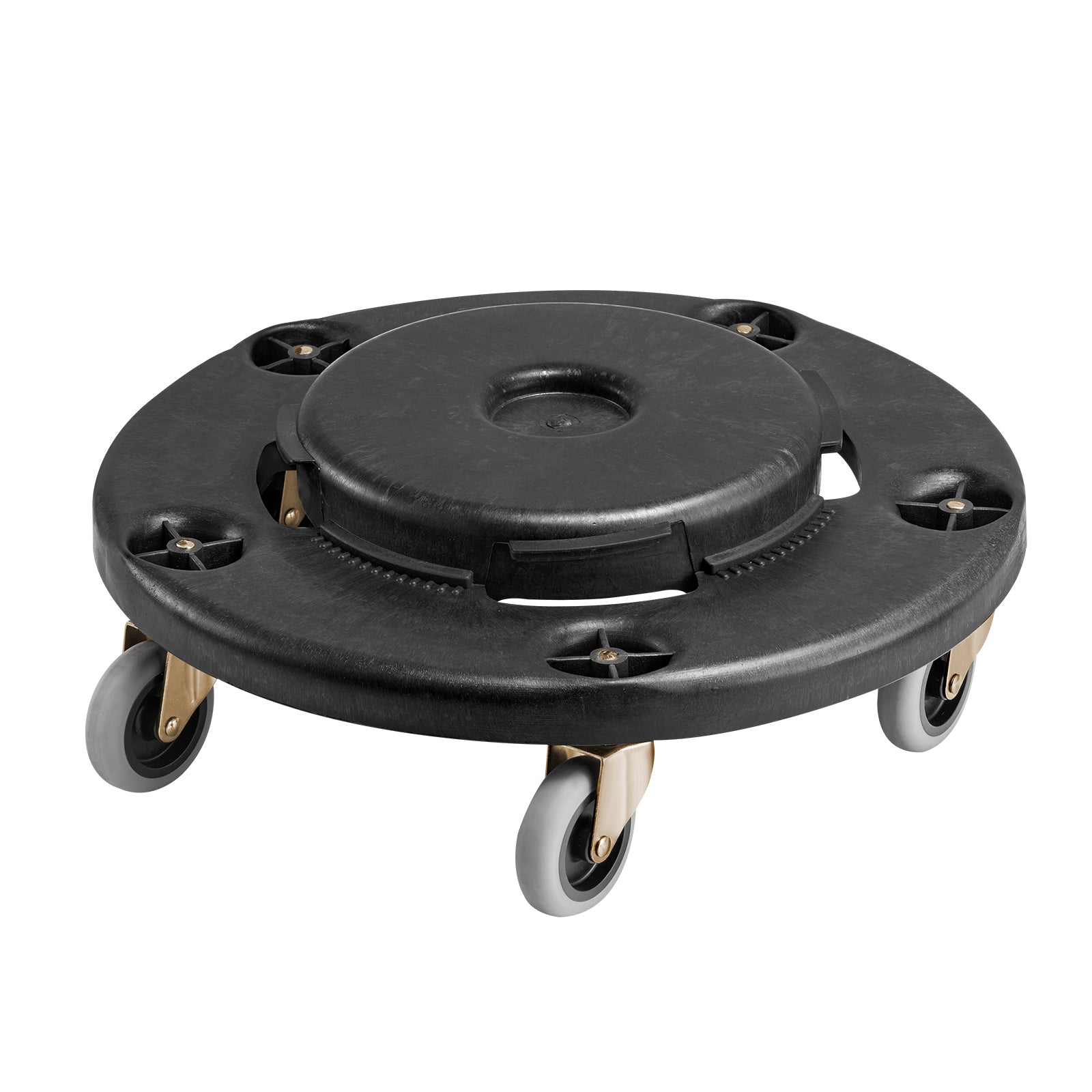 Round Trash Can Dolly Fit 20, 32, 44, 55 Gal Garbage Container 500lbs Heavy Duty