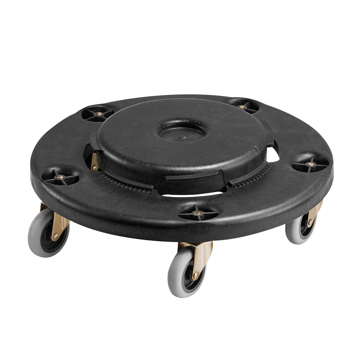 Round Trash Can Dolly Fit 20, 32, 44, 55 Gal Garbage Container 500lbs Heavy Duty
