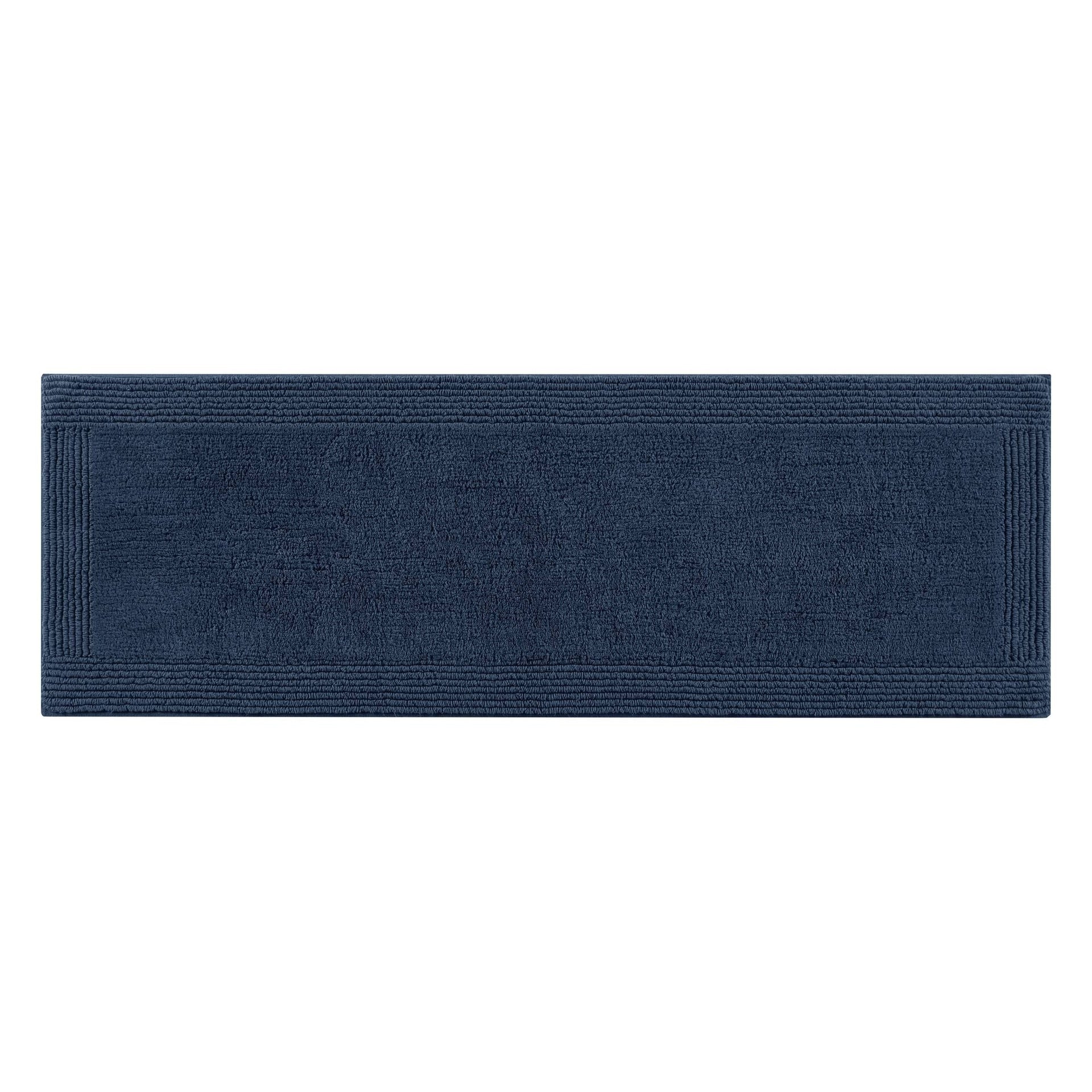 1 PCS 20x30" 100% Cotton Tufted 3000 GSM Reversible Bath Rug Navy