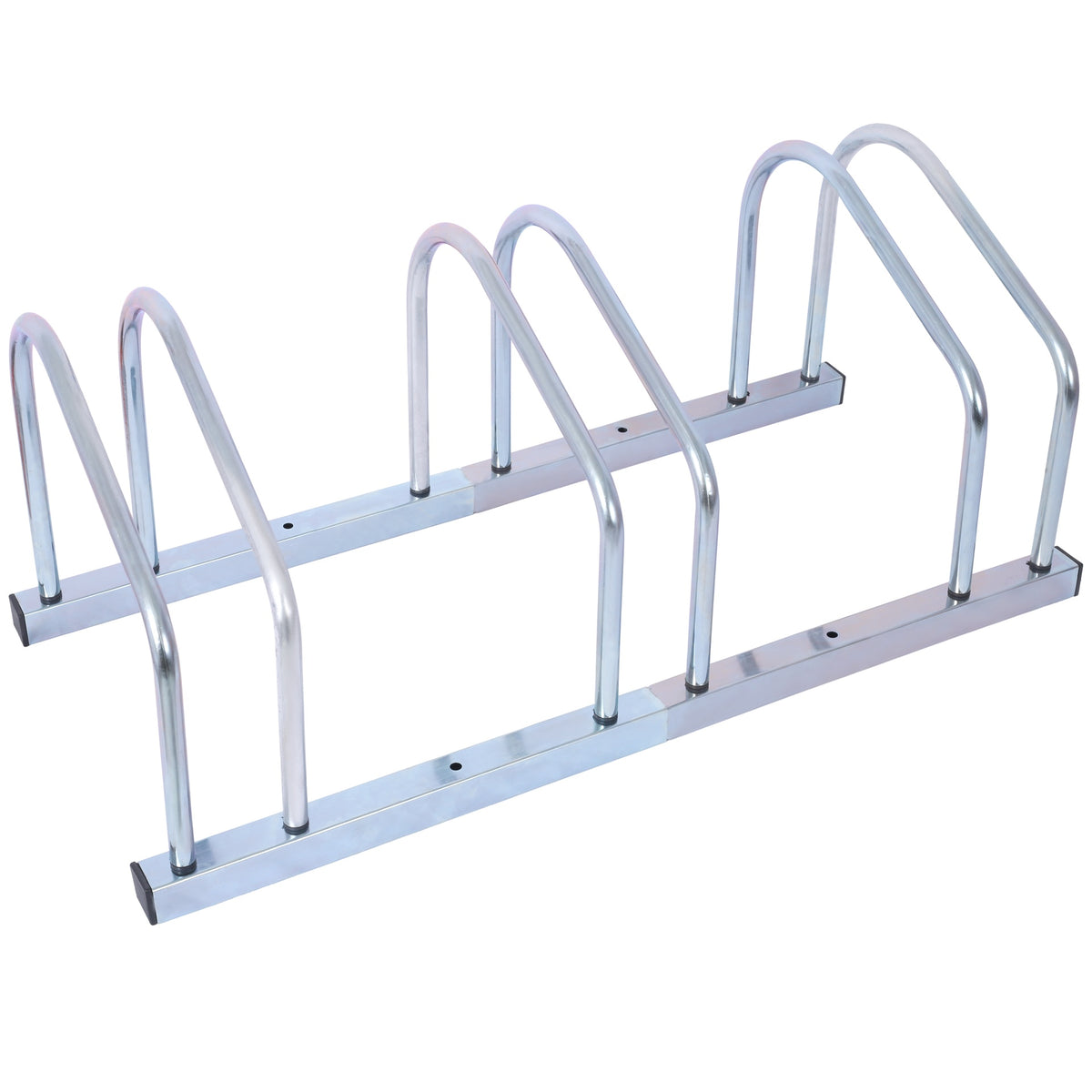 3 Bikes Floor Bike Stand, Bike Parking Rack Garage Bike Storage Stand Indoor/Outdoor 22-28" Wheel Stand, Max. Tire Width 2.15",galvanization