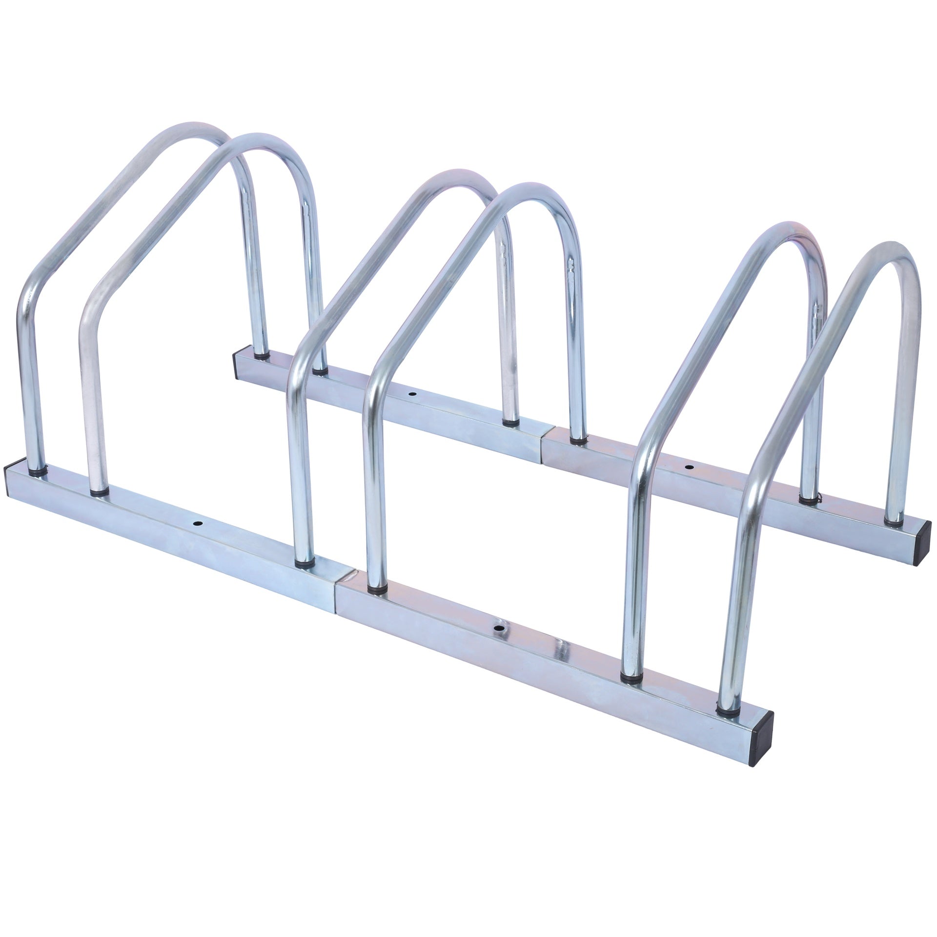 3 Bikes Floor Bike Stand, Bike Parking Rack Garage Bike Storage Stand Indoor/Outdoor 22-28" Wheel Stand, Max. Tire Width 2.15",galvanization