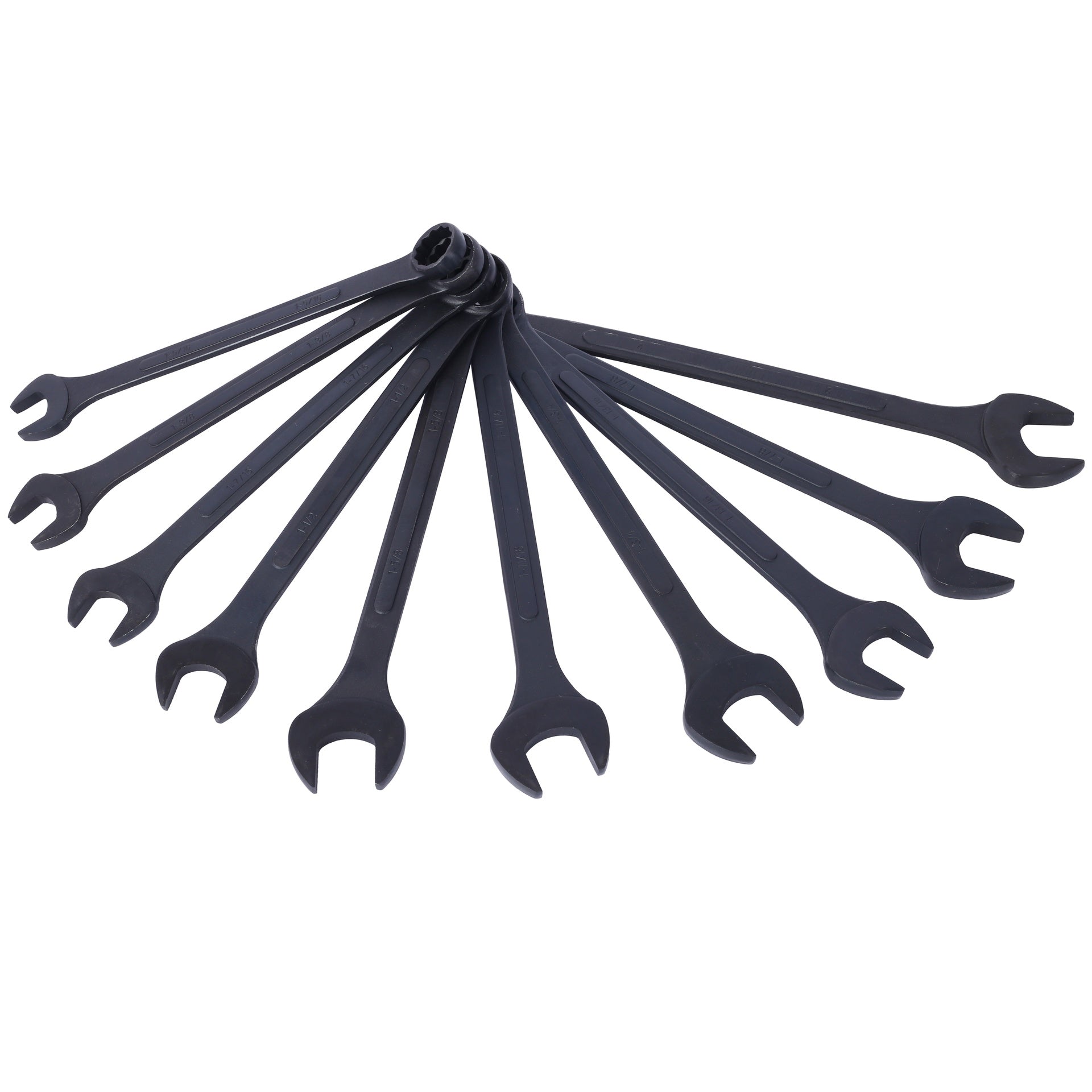 SAE Jumbo Combination Wrench Set Extra Large,10 PC SAE Black-Oxide Jumbo Combo Wrench Set  1-5/16" - 2" with pouch