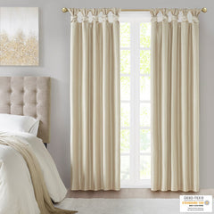 Twist Tab Total Blackout Window Curtain Panel Champagne 50x84" Blackout