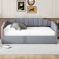 Upholstered Daybed with Underneath Storage,Full Size, Gray
