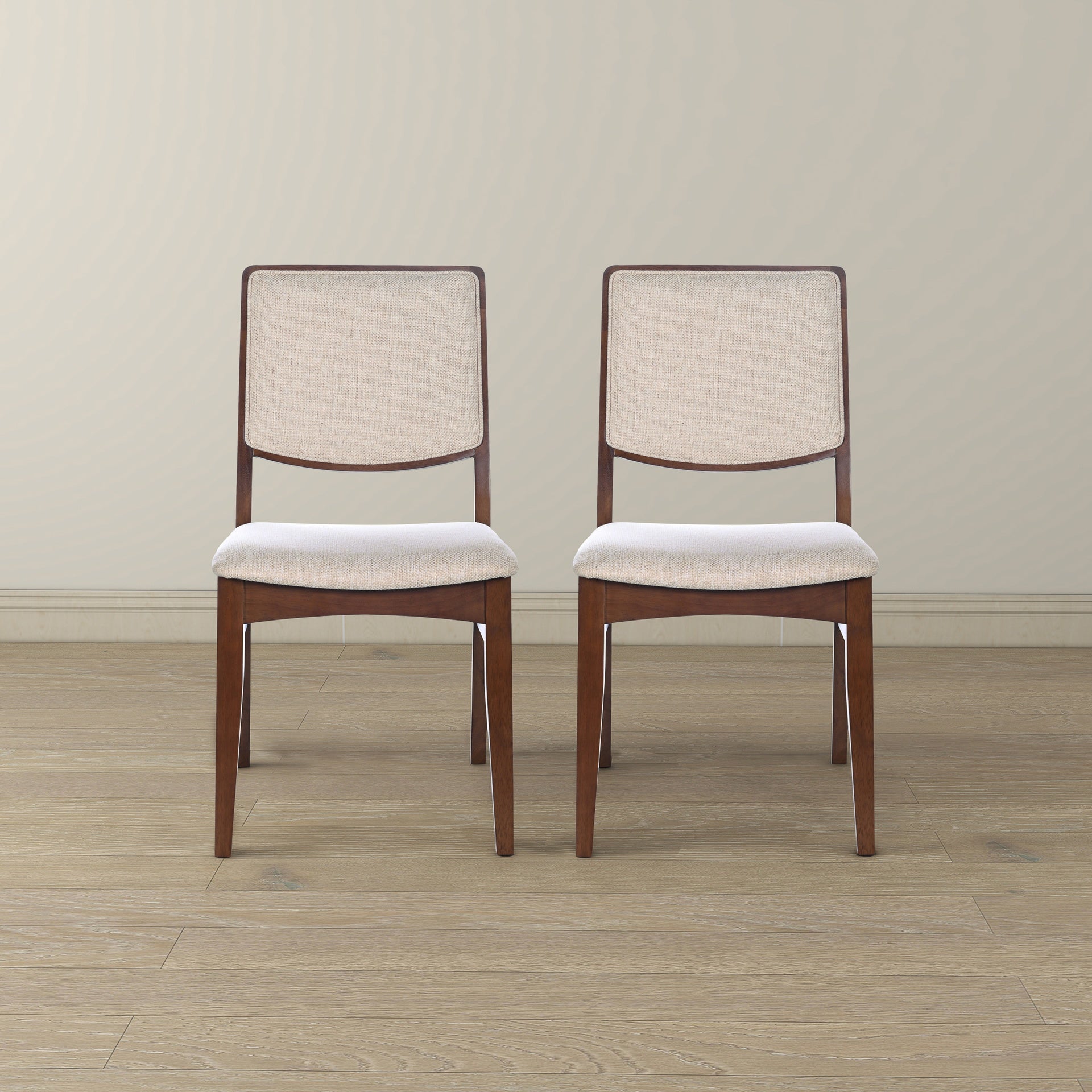 Skylar Beige Fabric Dining Chair (Set Of 2)