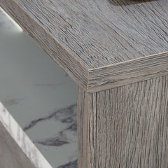 Lateral File with Two Drawers, Medium Gray finish