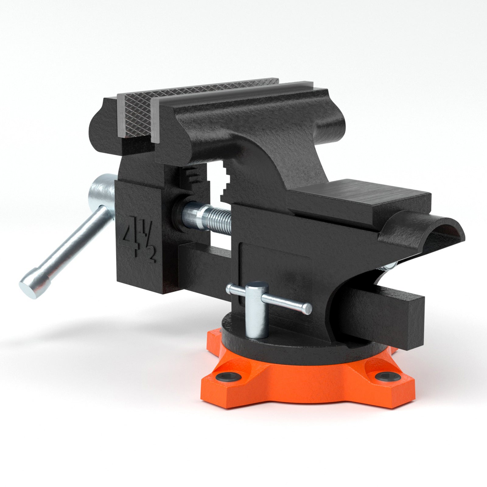 4.5" Bench Vise w/ Anvil 240°Swivel Base Heavy Duty Multipurpose Vise