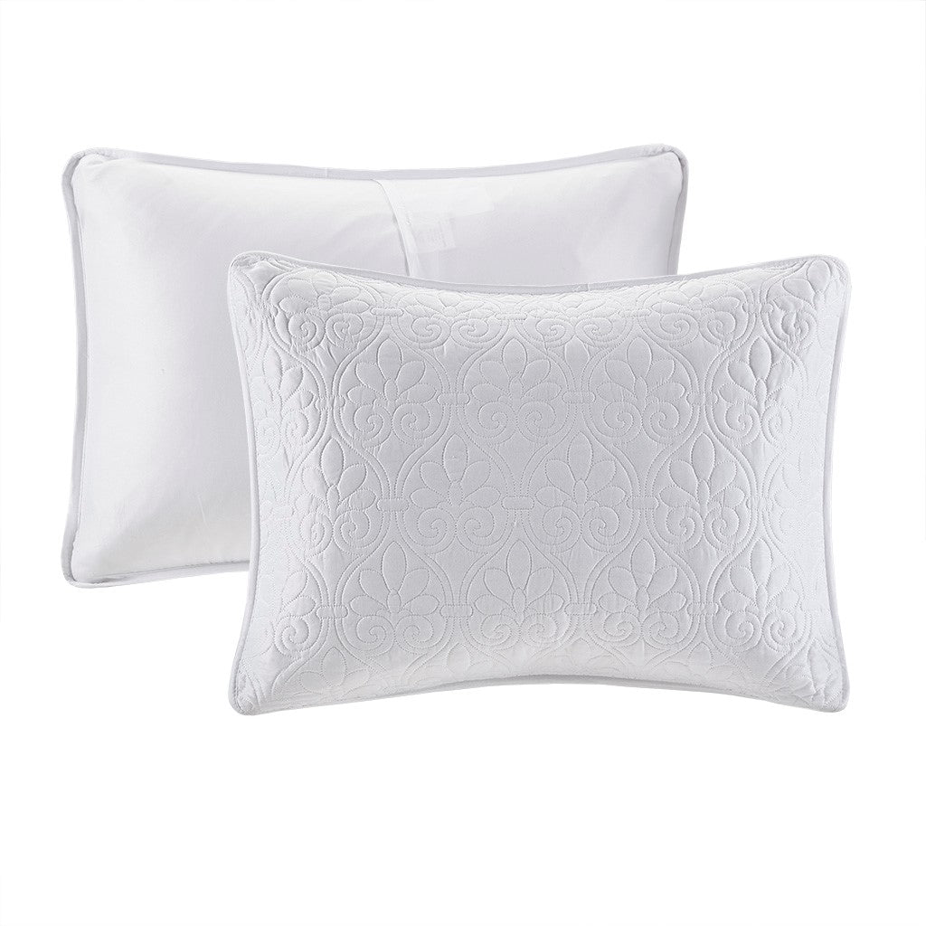 Reversible Quilt Set White Twin/Twin XL
