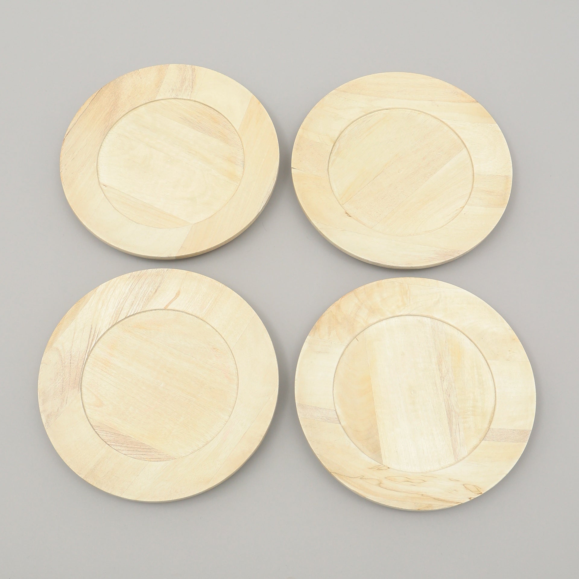 Handcrafted 13" Wood Charger Plate Wooden Dinning Placemat Artisan Wood Tableware