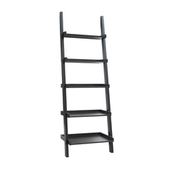 Bookcase ladder five shelf popular modern design multi-depth shelves with rounded shelf barrier corners