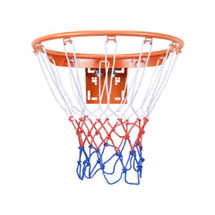 Basketball Rim, Wall Door Mounted Basketball Hoop, Heavy Duty Q235 Basketball Flex Rim Goal Replacement with Net, Standard 18" Indoor and Outdoor Hanging Basketball Hoop for Kids Adults