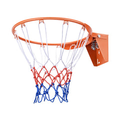 Basketball Rim, Wall Door Mounted Basketball Hoop, Heavy Duty Q235 Basketball Flex Rim Goal Replacement with Net, Standard 18" Indoor and Outdoor Hanging Basketball Hoop for Kids Adults