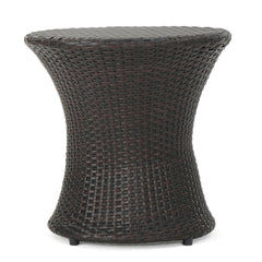 19" Kono Hourglass Table (No Glass Top) ,End table,Brown