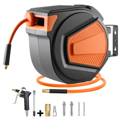 Retractable Air Hose Reel 3/8 IN x 65 FT Hybrid Enclosed Air Hose 300 PSI