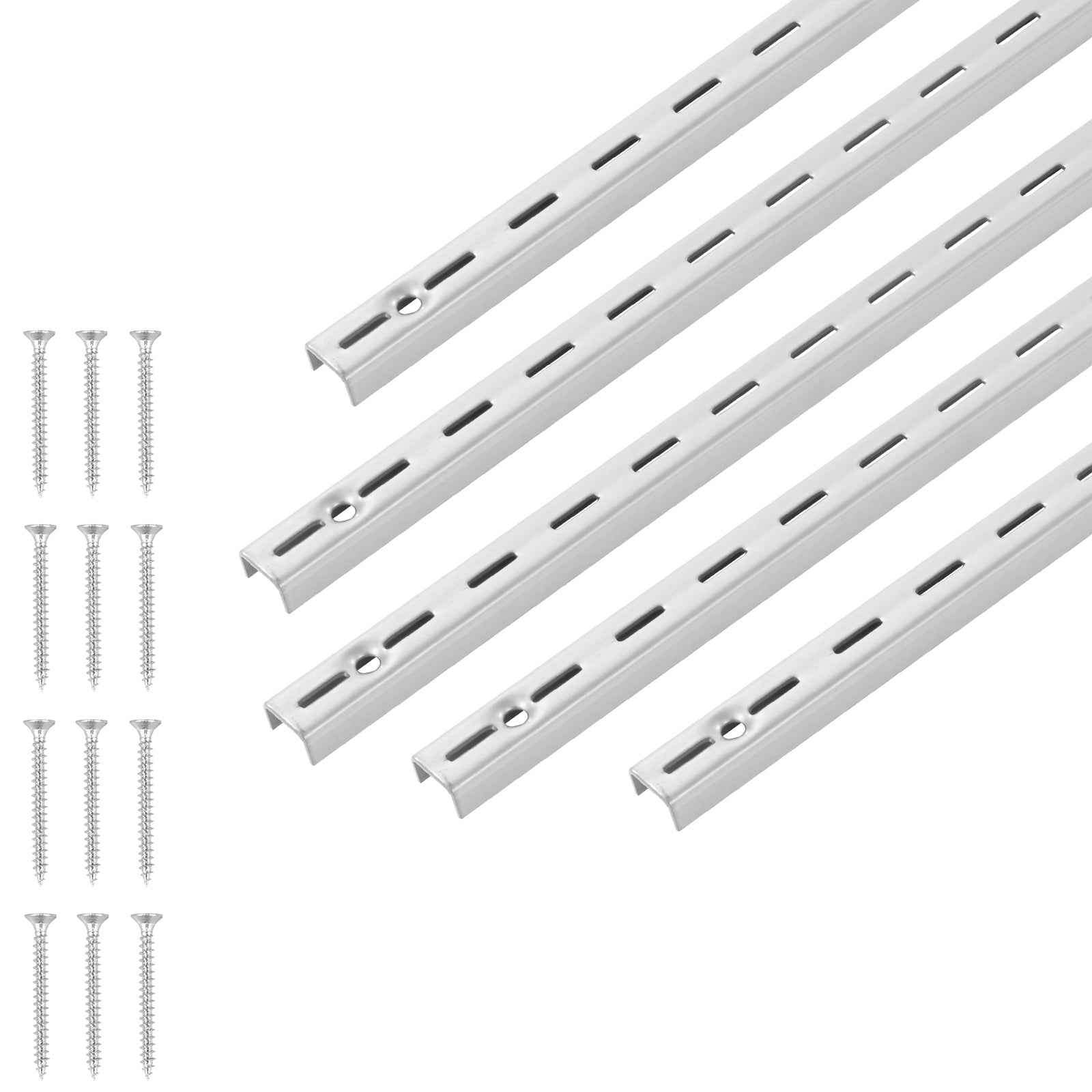 Shelf Track 39-inch 10 Pack Adjustable Steel Wall Mounted Shelf Pilaster