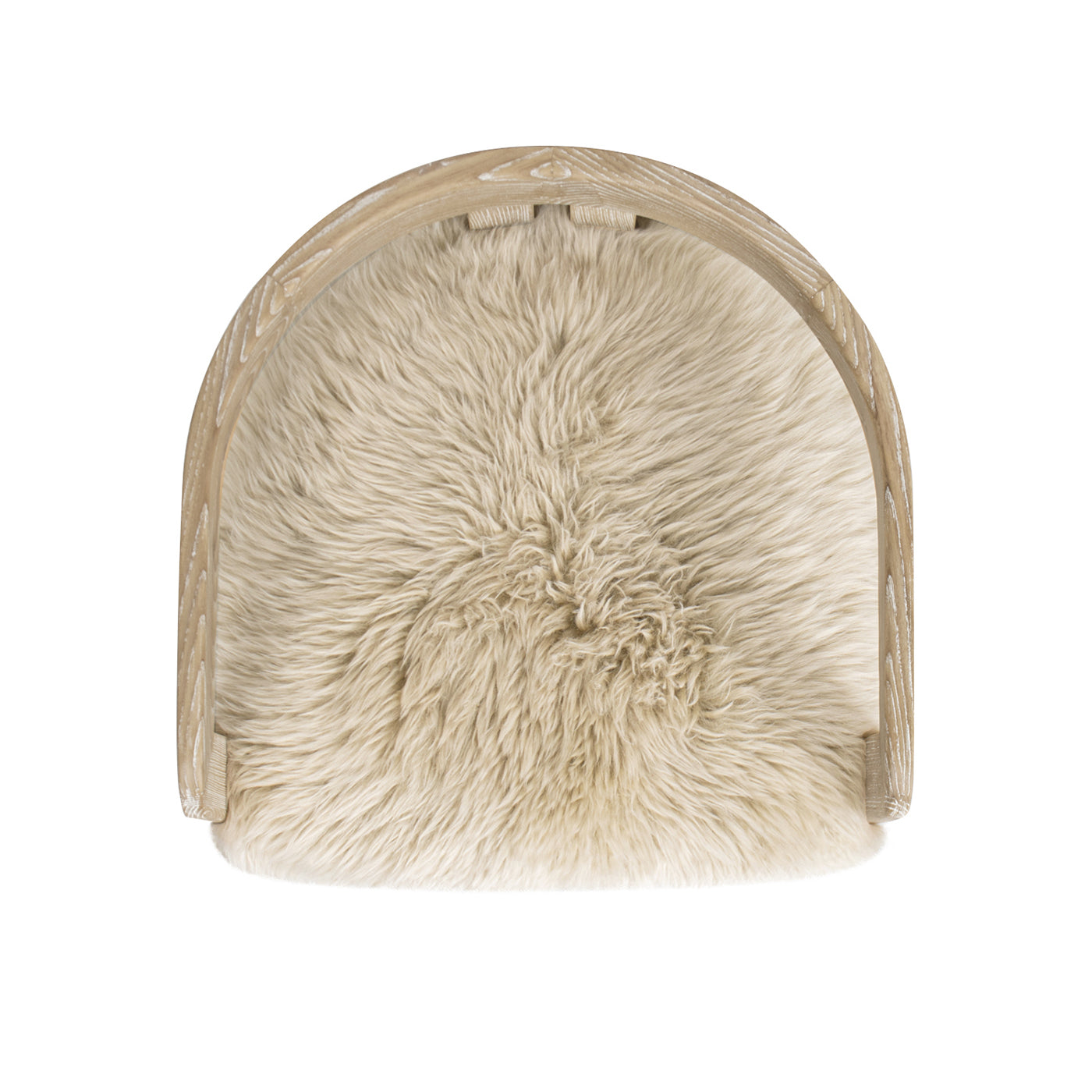 Millwick 21" Low Back Genuine Fur Dining Chair, Natural Blonde Genuine Fur