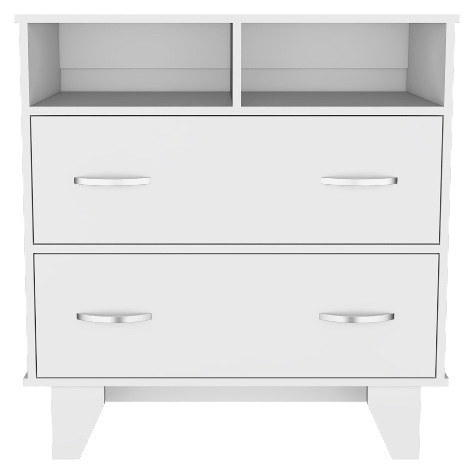 Aaron 2-Drawer 2-Shelf Dresser White