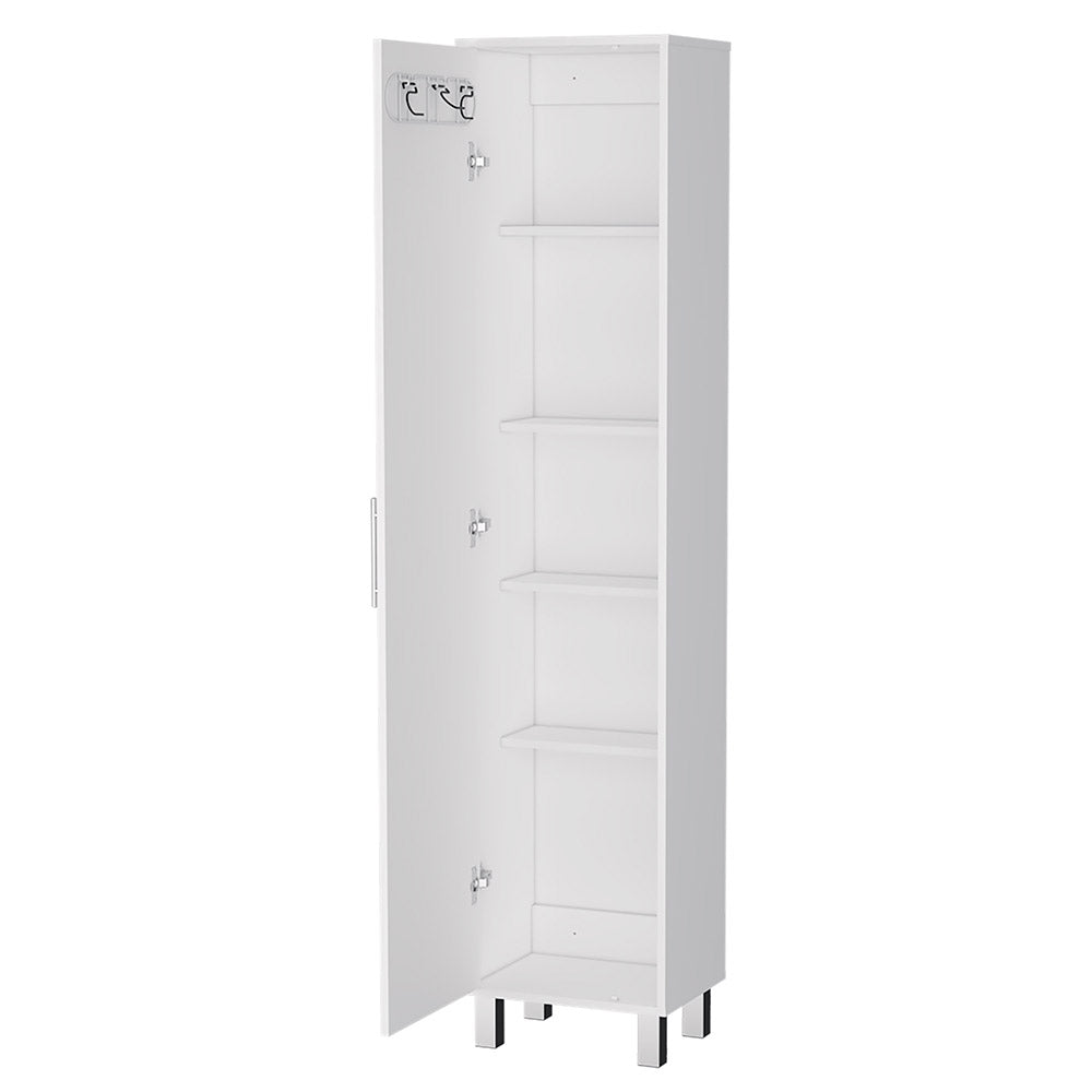 Storage Cabinet Buccan, Laundry, White Finish