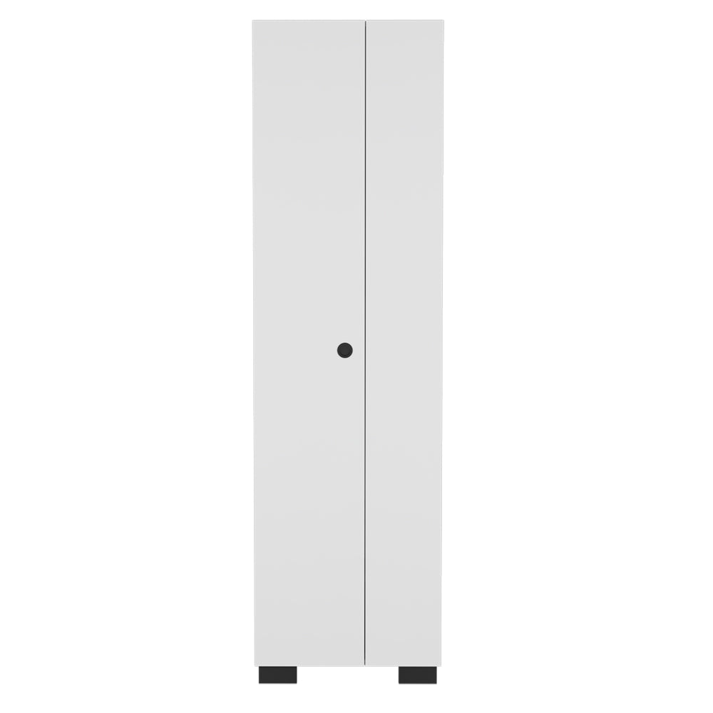 Broom Cabinet Lucin, Garage, White