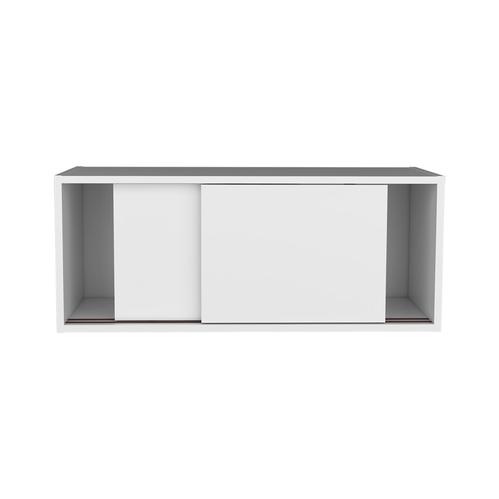Wall Cabinet 13" H, 2 Sliding doors, 1 Shelf, White