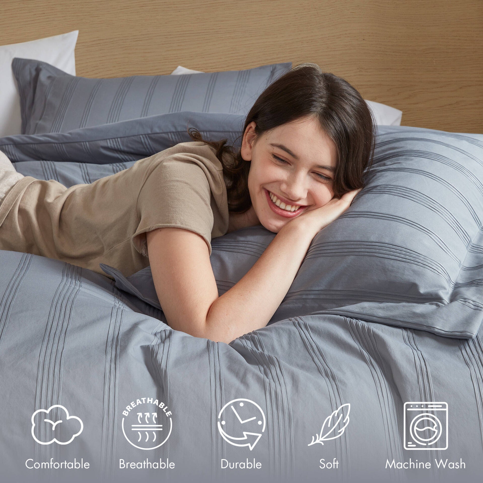 7-Piece King Woven Striped Comforter Set