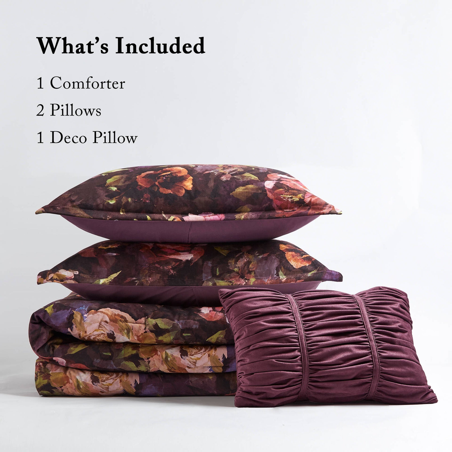 4-Piece Queen Velvet Comforter Set