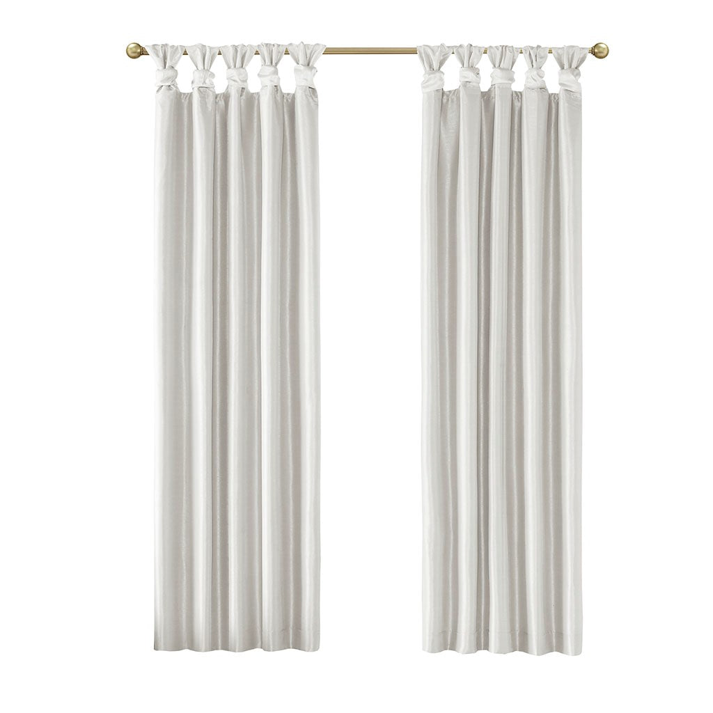 Twist Tab Total Blackout Window Curtain Panel White 50x84" Blackout