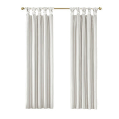 Twist Tab Total Blackout Window Curtain Panel White 50x84" Blackout