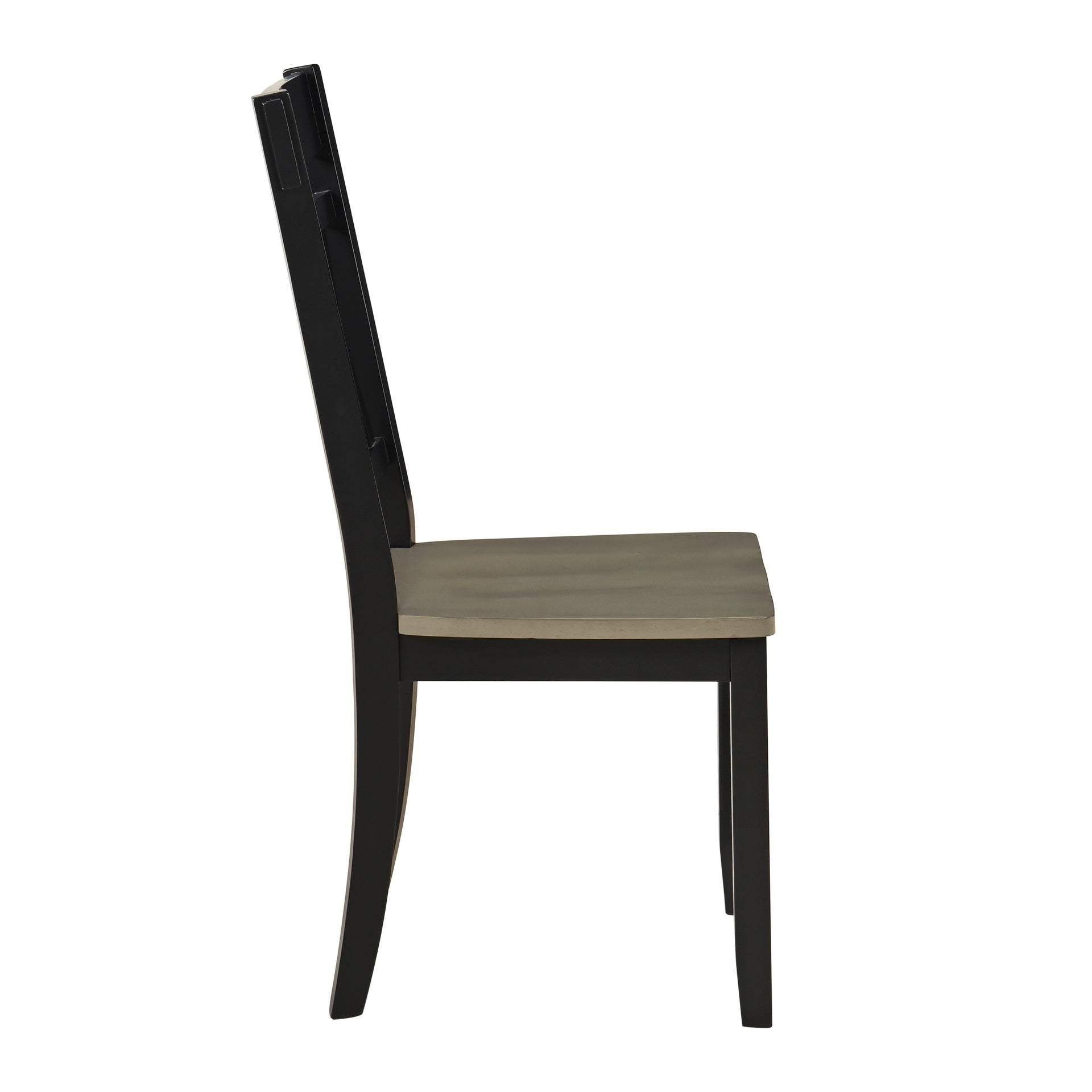 Modern Design Side Chairs 2pc Set Antique Black Finish Wood Frame Classic X-back Farmhouse Contemporary Dining Furniture