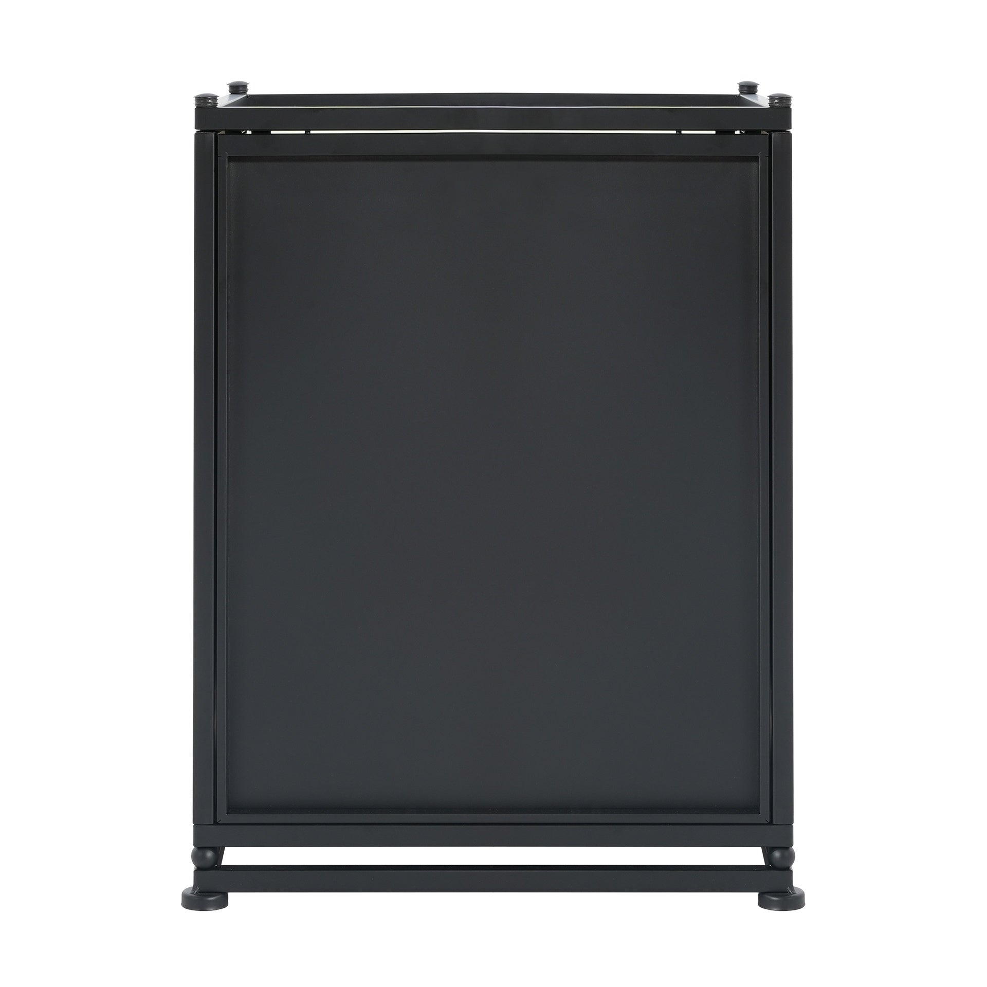 Outdoor Metal Tank Holder Side Table, Matte Black