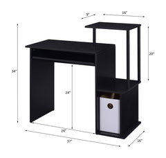 Lyphre Black Finish Computer Desk
