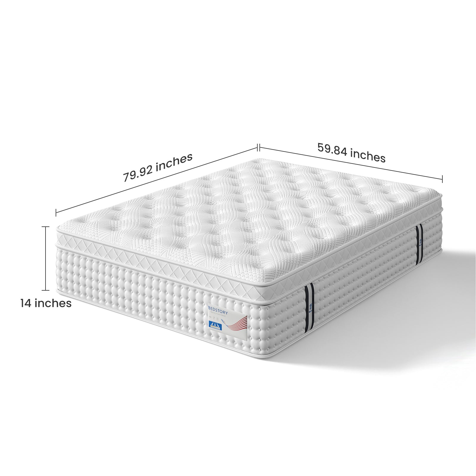 14 Inch Queen Hybrid Mattress – Memory Foam & Pocket Spring Bed – Medium Firm Comfort, Spine Support, Quiet & Breathable