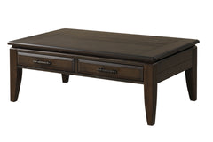 Mahogany Traditional Cocktail Table W/ Storage