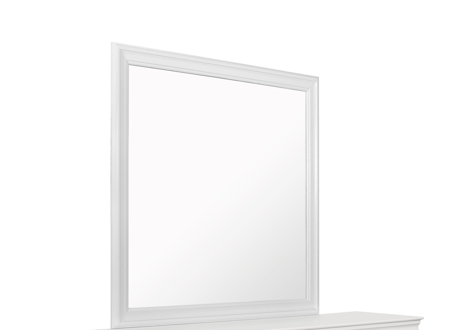 SHAKER METALLIC WHITE MIRROR