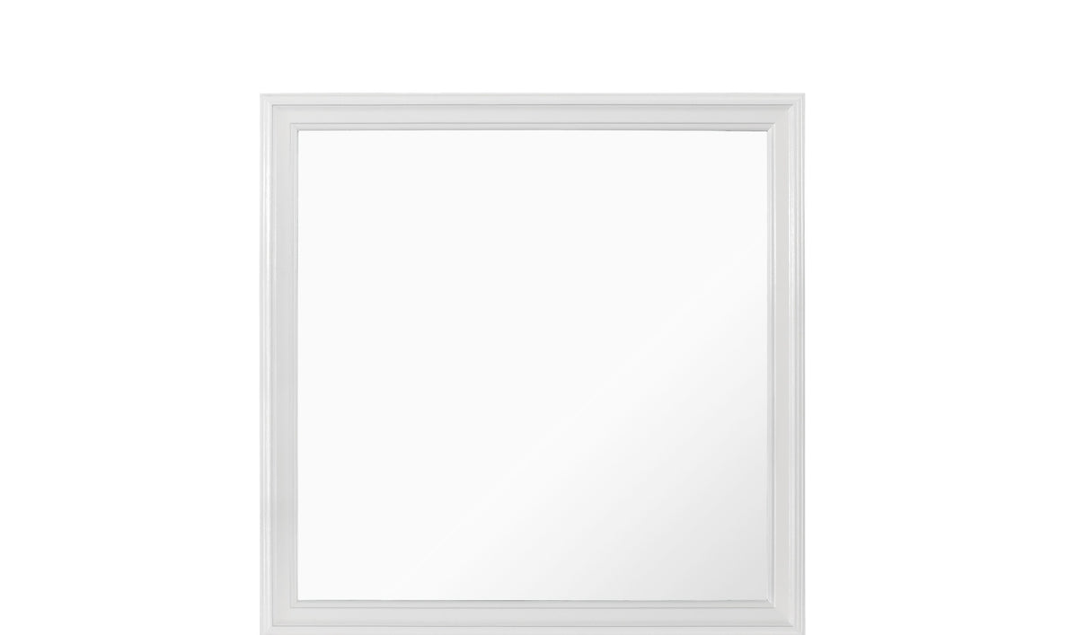 SHAKER METALLIC WHITE MIRROR