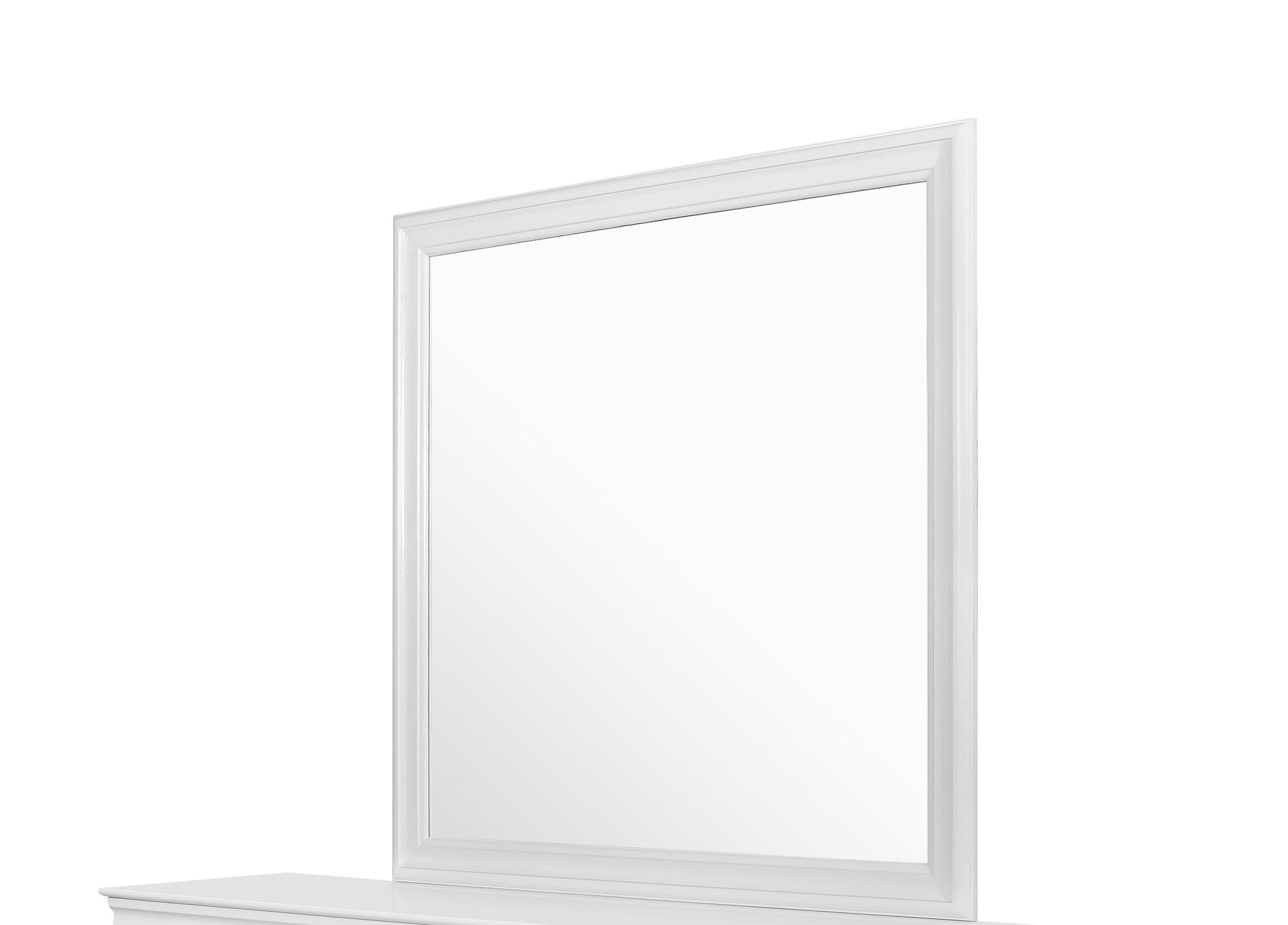 SHAKER METALLIC WHITE MIRROR