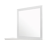SHAKER METALLIC WHITE MIRROR