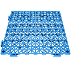 Interlocking Tile 55PCS Blue, Drainage Tiles 12" x 12" Splicing, PVC Interlocking Drainage Floor Tiles, Non-Slip Drainage Holes for Restroom, Bathroom, Kitchen, Pool, Wet Areas, Blue